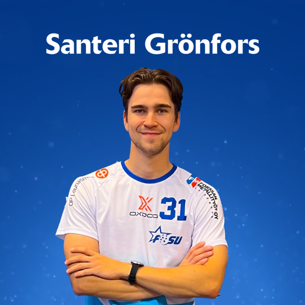 Kuvassa salibandyn pelaaja