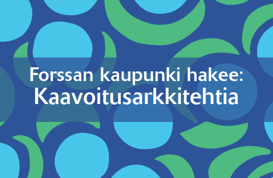 Rekryilmoitus monivärisellä kuosipohjalla. Tekstinä 