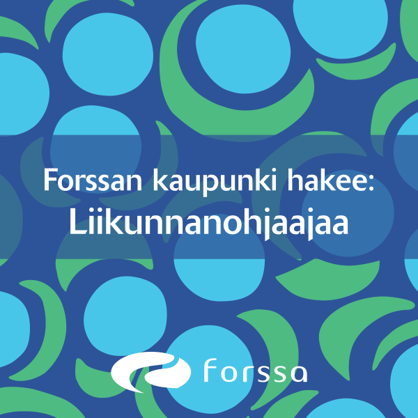 Rekryilmoitus monivärisellä kuosipohjalla. Tekstinä 