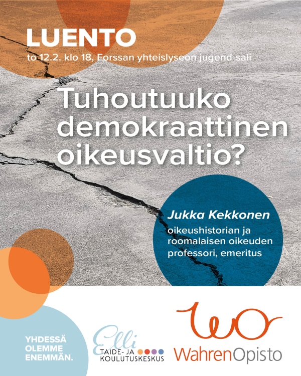 Luennon mainos, jossa halkeama asfaltissa.